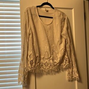 Cream crochet top